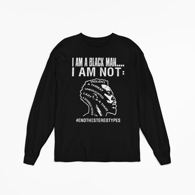 I Am A Black Man, I Am Not Face Long Sleeve T-Shirt